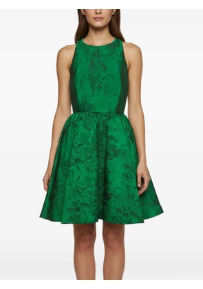 alice + olivia floral-jacquard racerback dress - Green