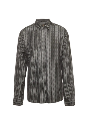 Versace Pre-Owned Greca striped shirt - Black