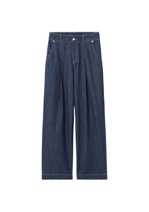 Claudie Pierlot pleated wide-leg jeans - Blue
