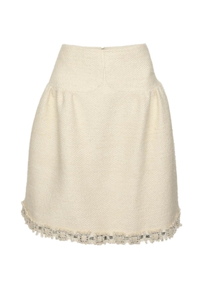 CHANEL Pre-Owned embellished silk midi skirt - Neutrals