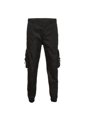 Prada Pre-Owned Re-Nylon Triangle-logo cargo pants - Black