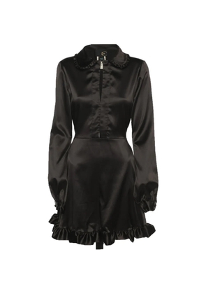 Just Cavalli Vintage ruffle-trim belted mini dress - Black