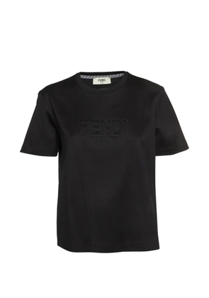 Fendi Pre-Owned logo-embossed T-shirt - Black