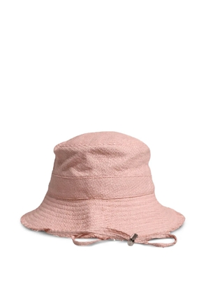 Dolce & Gabbana frayed-brim bucket hat - Pink
