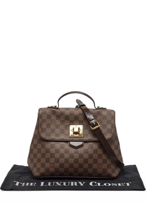 Louis Vuitton Pre-Owned Bergamo MM Damier Ebene-canvas tote bag - Brown