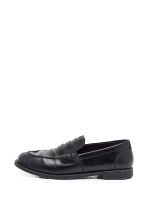 Miu Miu Pre-Owned embossed-logo leather loafers - Black