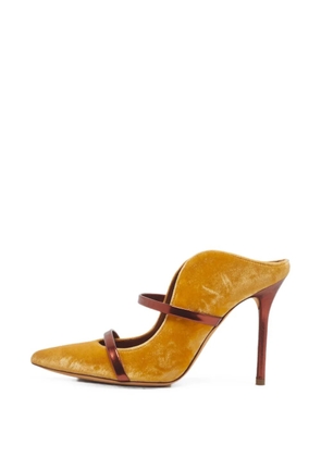 Malone Souliers Maureen velvet heeled mules - Yellow