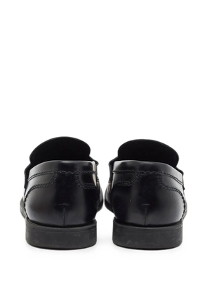 Miu Miu Pre-Owned embossed-logo leather loafers - Black