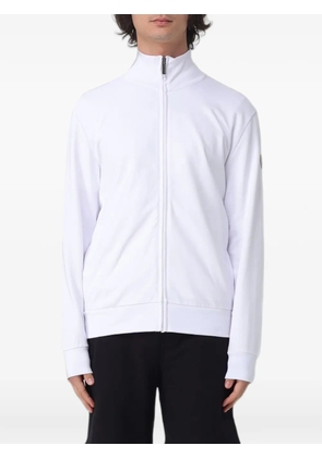 Colmar zip-up logo-patch hoodie - White