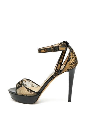 Jimmy Choo Pre-Owned Fitch lace sandals - Black