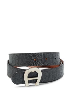 Aigner Vintage logo-buckle belt - Black