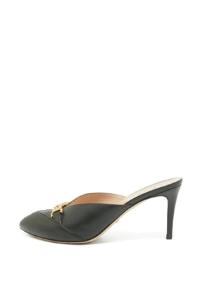 Gucci Pre-Owned Sylvie chain-detail heeled mules - Black