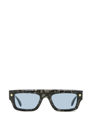 Alexander McQueen Eyewear stud-embellished rectangle-frame sunglasses - Grey