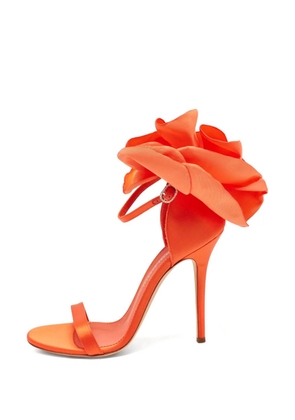 Giuseppe Zanotti Vintage Leony floral-appliqué sandals - Orange
