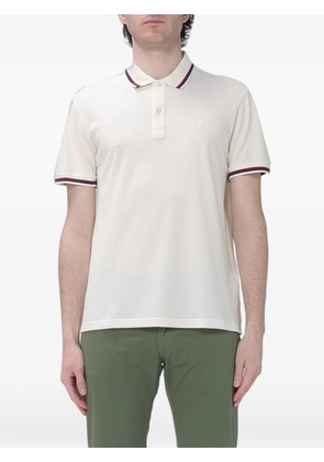 BROOKSFIELD striped-trim polo shirt - Neutrals