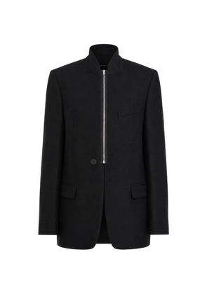 MM6 Maison Margiela zip-front flannel blazer - Black