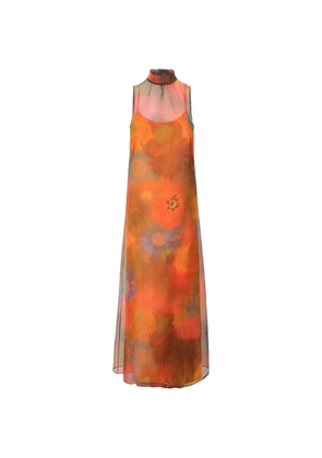 STAUD Albee floral-print maxi dress - Orange