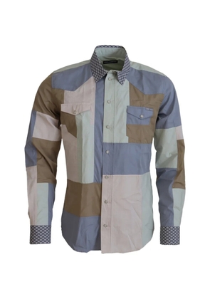 Dolce & Gabbana patchwork cotton shirt - Blue