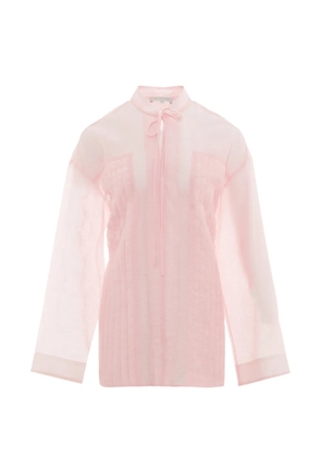 Lee Mathews pleated semi-sheer blouse - Pink