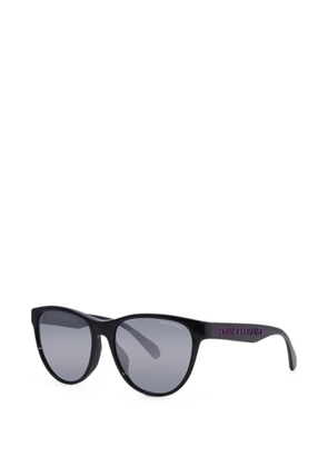 Armani Exchange logo-print round-frame sunglasses - Black