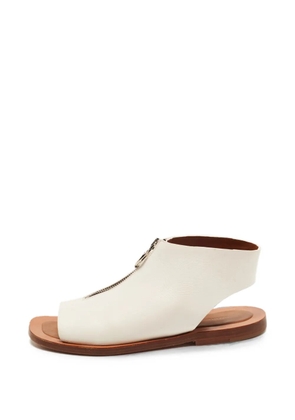 Celine Pre-Owned zip-detail sandals - White