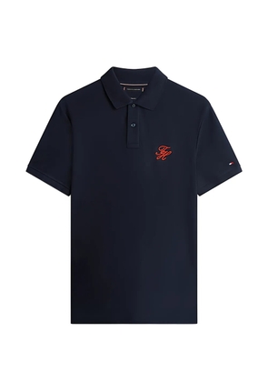 Tommy Hilfiger logo-embroidered piqué polo shirt - Blue