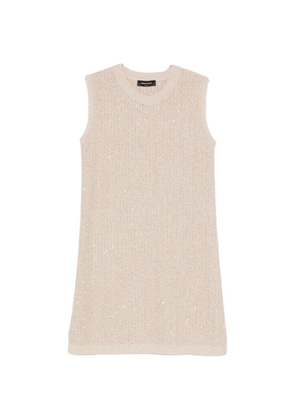 Fabiana Filippi sequin-embellished knitted dress - Neutrals