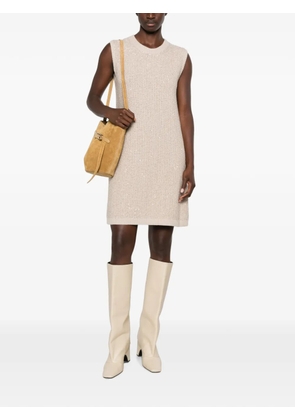 Fabiana Filippi sequin-embellished knitted dress - Neutrals