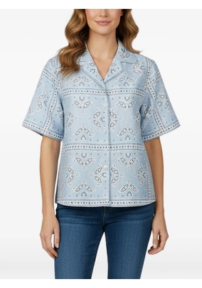 SANDRO printed short-sleeve shirt - Blue