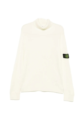 Stone Island ribbed-knit roll-neck sweater - White