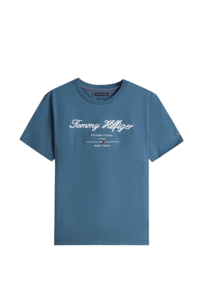 Tommy Hilfiger logo-embroidered T-shirt - Blue