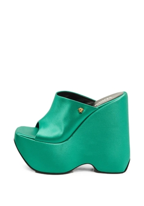 Versace Pre-Owned Triplatform wedge sandals - Green