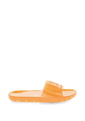 Diesel logo-embossed slides - Orange