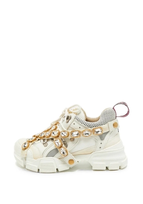 Gucci Pre-Owned Flashtrek crystal-embellished low-top sneakers - Neutrals
