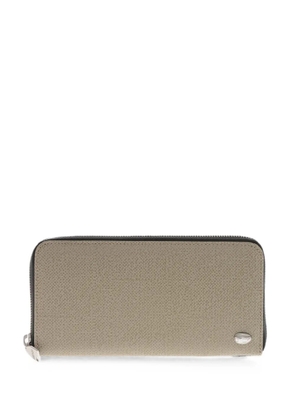 Diesel logo-plaque zip-around wallet - Neutrals