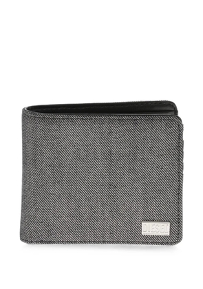 Diesel logo-patch bifold wallet - Grey
