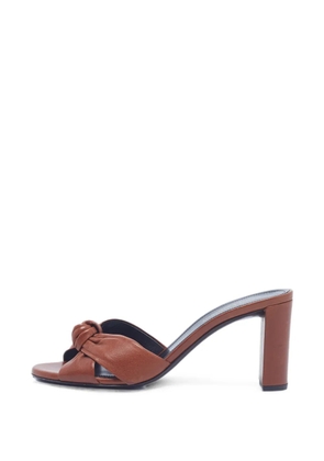Saint Laurent Pre-Owned Bianca knotted-strap heeled sandals - Brown