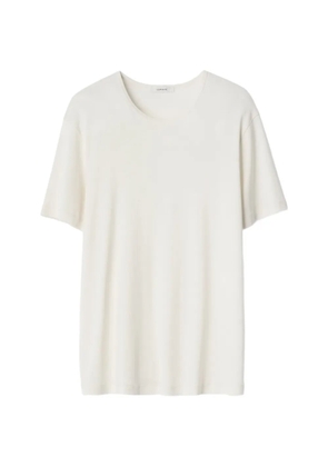 LEMAIRE scoop-neck T-shirt in ribbed jersey - White