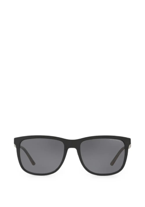 Armani Exchange tortoiseshell-effect rectangle-frame sunglasses - Black
