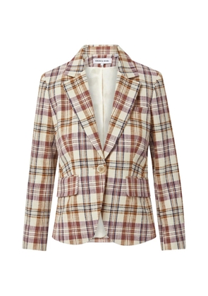 Veronica Beard Tyra plaid dickey blazer - Neutrals
