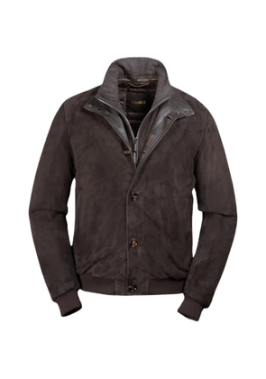 Moorer Janos-Ur suede layered-effect jacket - Brown