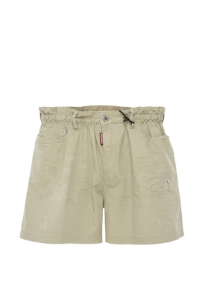DSQUARED2 distressed-effect cotton shorts - Neutrals