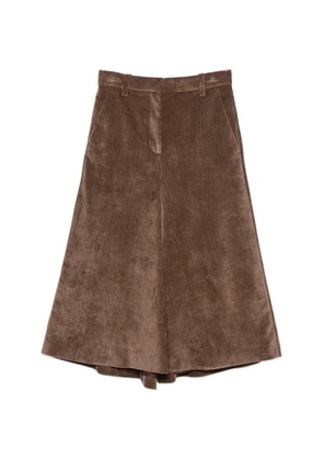 Brunello Cucinelli corduroy A-line midi skirt - Brown