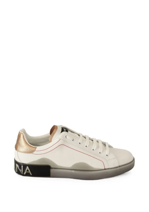Dolce & Gabbana Portofino leather sneakers - White