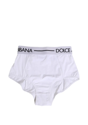 Dolce & Gabbana logo-waistband high-waisted briefs - White