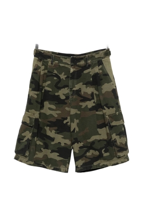 Patrizia Pepe camouflage-print cargo shorts - Green