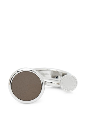 Hermès Pre-Owned Cor leather-detail ring - Silver