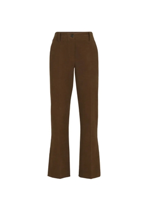 Brunello Cucinelli stretch-cotton moleskin cigarette trousers - Brown