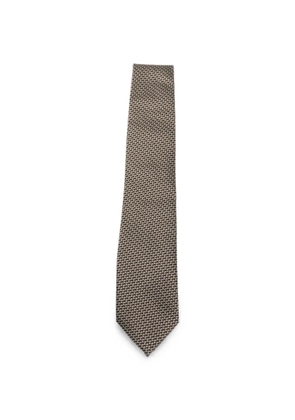 TOM FORD geometric-pattern tie - Neutrals