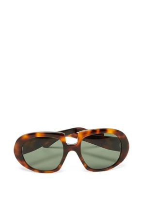 Loewe Pre-Owned Anagram oversized sunglasses - Brown